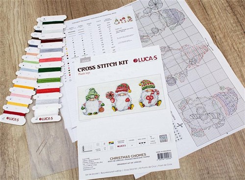 Christmas Gnomes Cross Stitch Kit