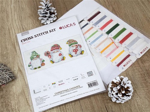 Christmas Gnomes Cross Stitch Kit