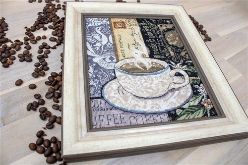 Lion Coffee Cross Stitch Kit