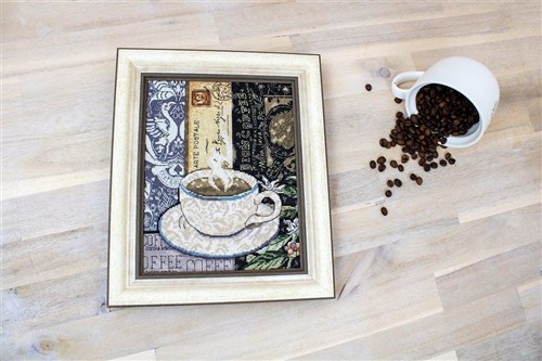 Lion Coffee Cross Stitch Kit