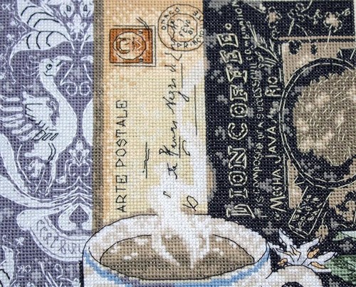 Lion Coffee Cross Stitch Kit