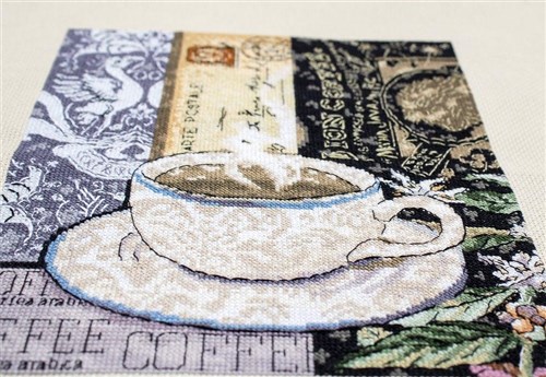 Lion Coffee Cross Stitch Kit