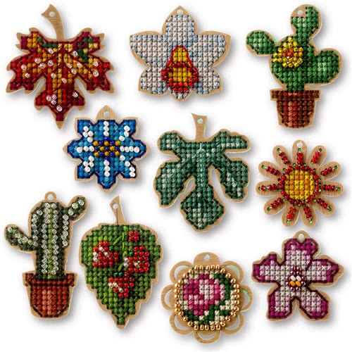 Floral Blanks For Embroidery On Wood