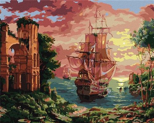 Paint By Numbers Kit Evening Harbor