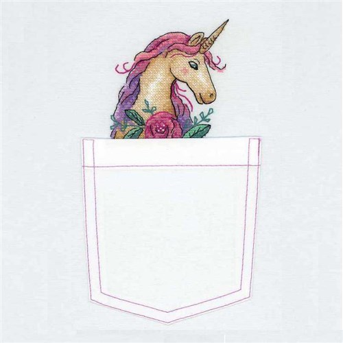 Unicorn Cross Stitch On Clothes Kit