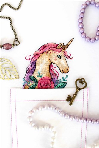 Unicorn Cross Stitch On Clothes Kit