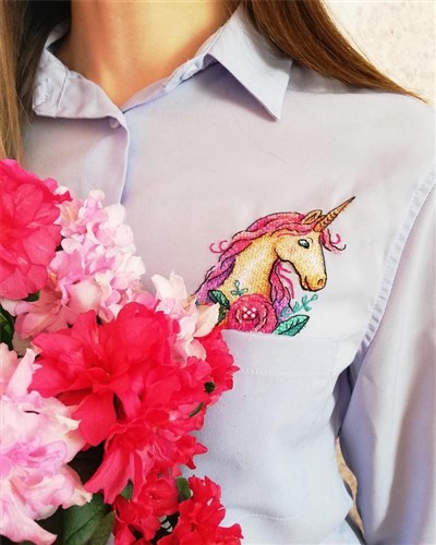 Unicorn Cross Stitch On Clothes Kit