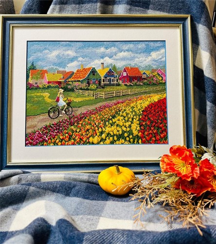 Tulip Field Cross Stitch Kit