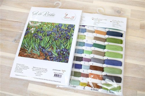 Van Gogh Irises Cross Stitch Kit