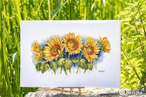 Bright Sunflowers Cross Stitch Kit