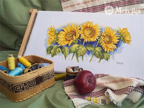 Bright Sunflowers Cross Stitch Kit