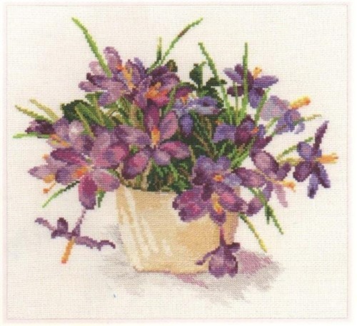 Blooming Garden - Crocuses Cross Stitch Kit
