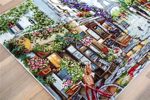 Paris In Flowers Cross Stitch Kit
