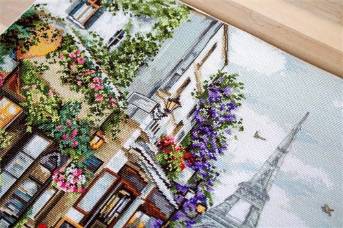 Paris In Flowers Cross Stitch Kit