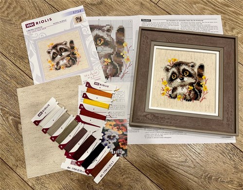 Little Raccoon Cross Stitch Kit