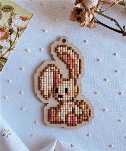 Rabbit Diamond Painting On Plywood Kit