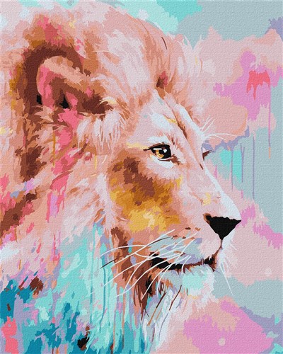 Paint By Numbers Kit Pink Lion