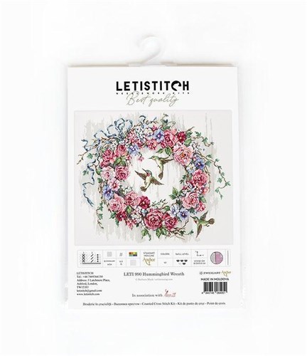 Hummingbird Wreath Cross Stitch Kit
