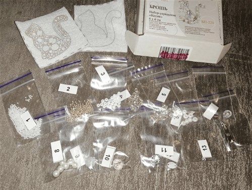 Cat Beadwork Brooch Kit