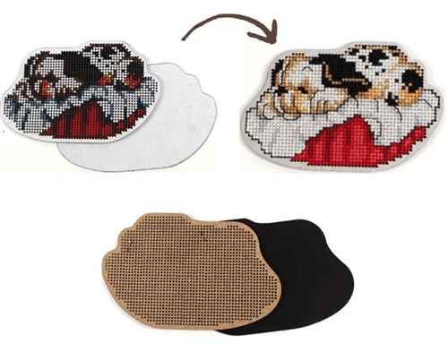 Puppy Cross Stith Kit On Wood