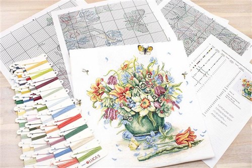 April Bouquet Cross Stitch Kit