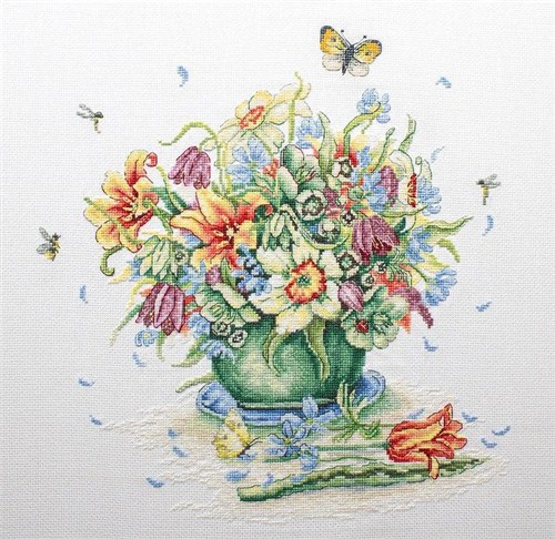April Bouquet Cross Stitch Kit