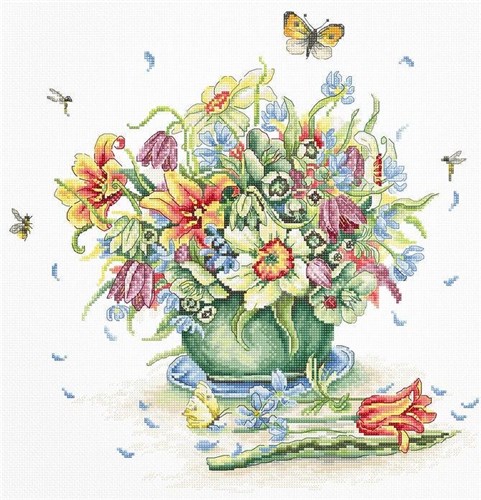 April Bouquet Cross Stitch Kit