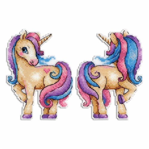 Magic Unicorn Plastic Canvas Cross Stitch Kit