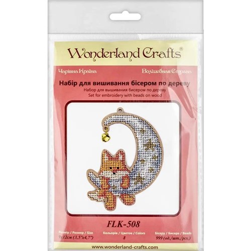 Fox Beadwork Ornament On Wood