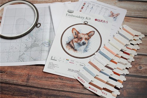 Welsh Corgi Cross Stitch Kit