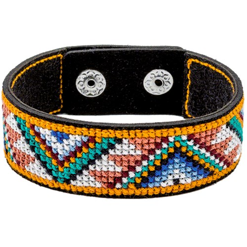 Bracelet Cross Stitch Kit On Artificial Leather