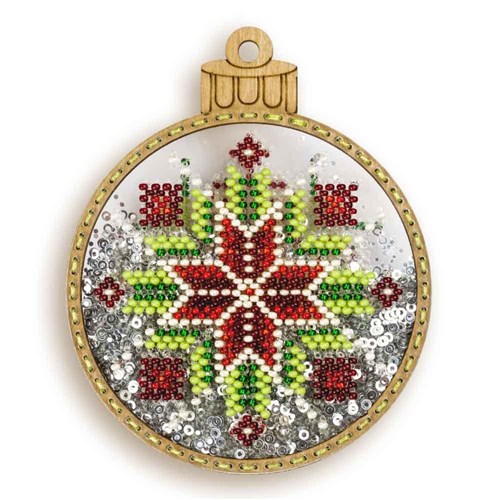 Beadwork Ornament On Plastic Base
