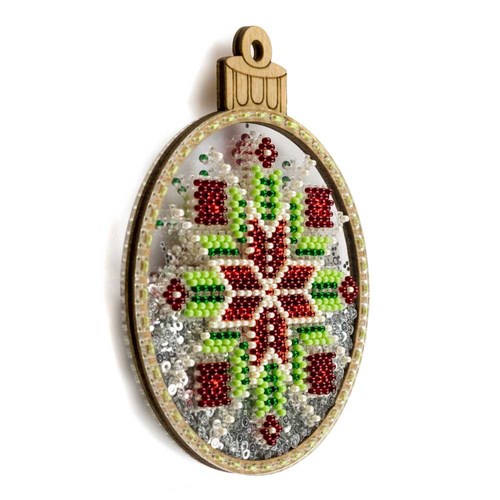Beadwork Ornament On Plastic Base