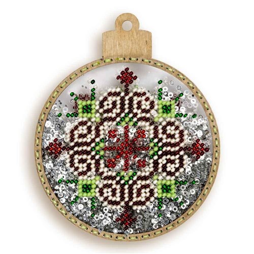Beadwork Ornament On Plastic Base