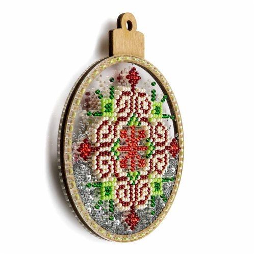 Beadwork Ornament On Plastic Base