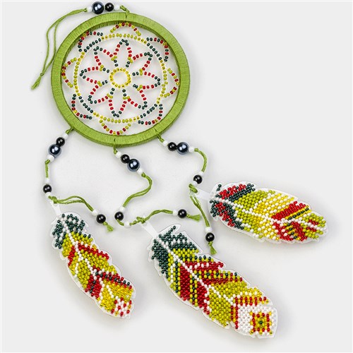 Beadwork Dreamcatcher On Plastic Base