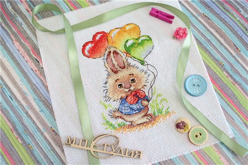 Bunny With Balloons Cross Stitch Kit