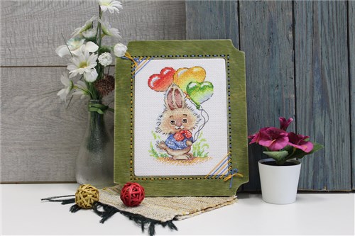 Bunny With Balloons Cross Stitch Kit