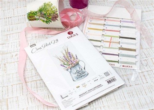 Bouquet With Lavender Cross Stitch Kit