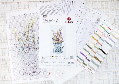 Bouquet With Lavender Cross Stitch Kit