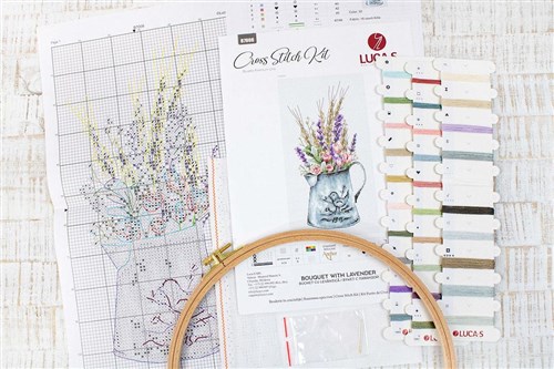 Bouquet With Lavender Cross Stitch Kit