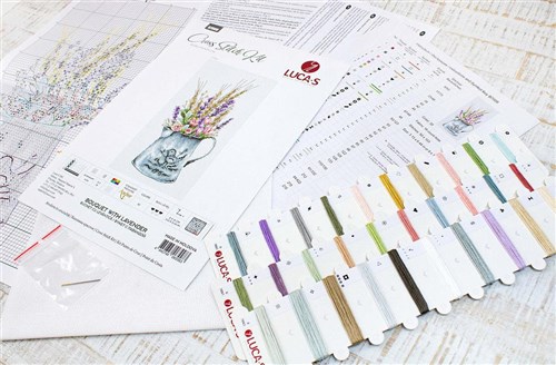 Bouquet With Lavender Cross Stitch Kit