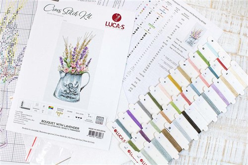 Bouquet With Lavender Cross Stitch Kit