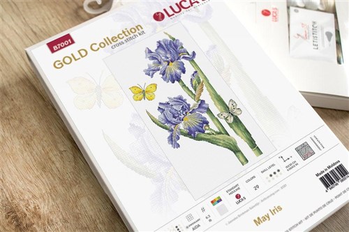 May Iris Cross Stitch Kit