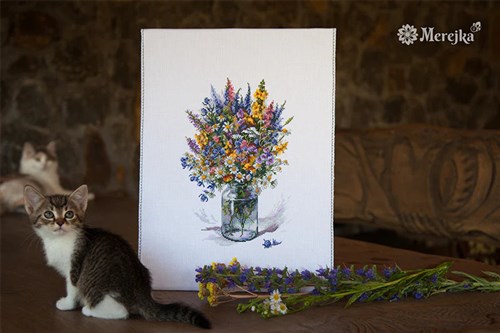 The Thistle Bouquet Cross Stitch Kit