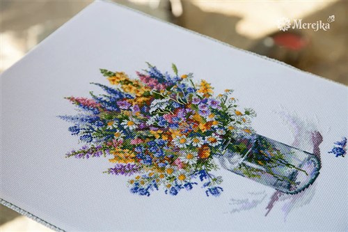 The Thistle Bouquet Cross Stitch Kit