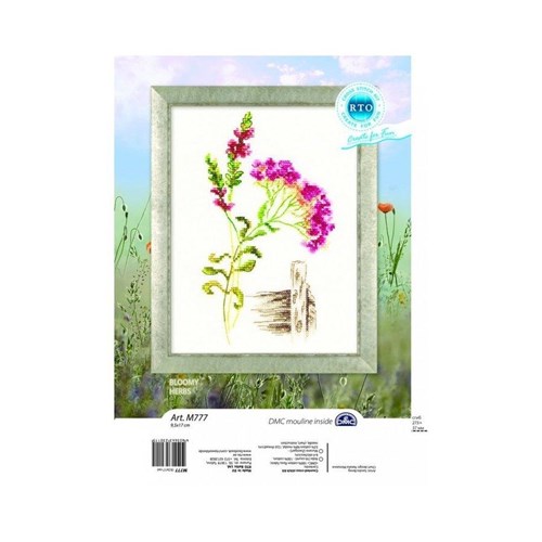 Bloomy Herbs Cross Stitch Kit