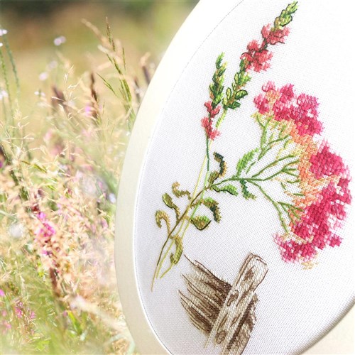 Bloomy Herbs Cross Stitch Kit