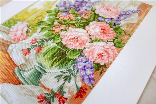 Flowers At The Window Cross Stitch Kit