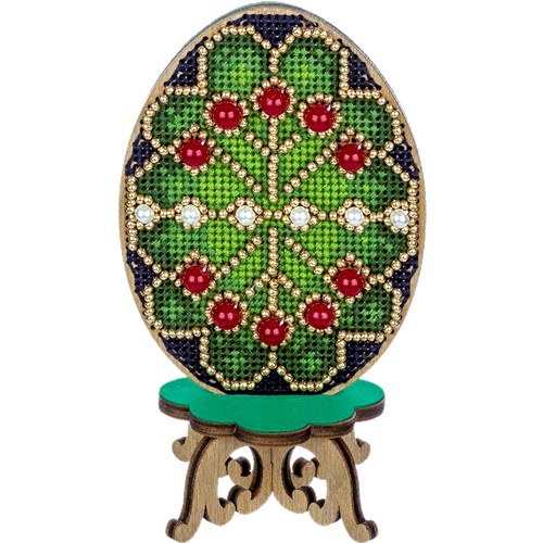 Easter Egg Cross Stitch Kit On Wood